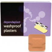 Pink Washproof Square Plasters In Box Of 100