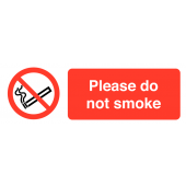 Please Do Not Smoke Self Adhesive On-the-Spot Safety Labels