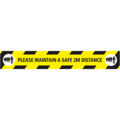 Please Maintain A Safe 2M Distance Floor Sign