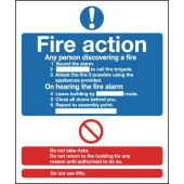 Fire Action Notice Polycarbonate Signs