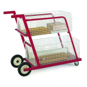 Post Distribution Trolley With 2 Plastic Coated Baskets