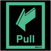 Pull And Reversed Arrow Nite-Glo Signs