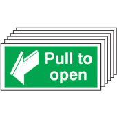 Pull To Open Landscape Door Sign 6 Pack