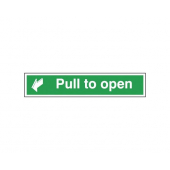 Pull To Open With Reversed Arrow Door Signs