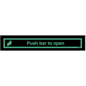 Push Bar To Open Glow In The Dark Signs