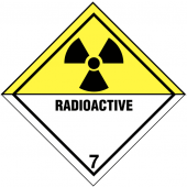 Radioactive And Number 7 Easy Peel Hazard Warning Diamonds