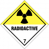 Radioactive And Number 7 Hazard Warning Diamonds