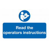 Read The Operators Instructions Labels Pack of 6