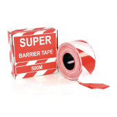 Red And White Plastic Barrier Tapes