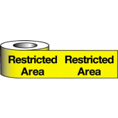 Restricted Area Barrier Warning Tapes, Display your safety message on highly visible tape, Made from non-adhesive polyethylene, these tapes are strong and highly visible, Ideal for warning of danger and cordoning off potential hazards
