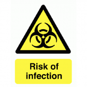 Risk Of Infection Vinyl Safety Labels On-a-Roll