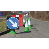 Sand Weighted Green Traffic Cones