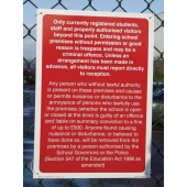 School Trespass Signs College Trespassers Signs