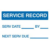 Service Record Quality Control Label In Vinyl Cloth