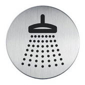 Shower Symbol Picto Stainless Steel Door Sign