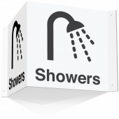 Showers 3D Projecting Sign