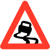 Slippery Road Surface Reflective Traffic Signs
