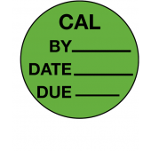 Cal By Date Due - Small Calibration Labels
