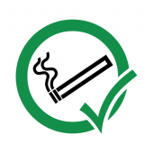Smoking Allowed Self Adhesive Vinyl Safety Labels On-a-Roll
