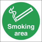 Smoking Area Circular Sign