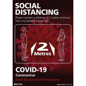 Social Distancing Please Keep Distance Of 2 Metres Posters