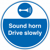 Sound Horn And Drive Slowly Anti-Slip Floor Signs