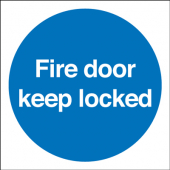 Fire Door Keep Locked Mandatory Sign