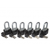 Squire 17 And 39mm Long Shackle 6 Pack Padlocks With Short 39mm Shackle