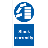 Stack Correctly Vinyl Safety Labels On-a-Roll