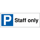Staff Only Parking Sign