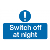 Switch Off At Night On-The-Spot Safety Labels Pack of 6