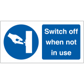 Switch Off When Not in Use Safety Labels On-a-Roll