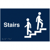 Tactile And Braille Stairs Sign