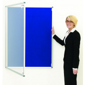 Tamper Proof Fire Retardant Notice Boards With Blue Fabric Style OFF950