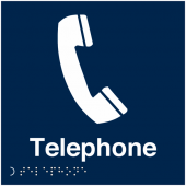 Telephone Symbol Tactile And Braille Sign