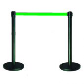 Tensabarrier® Black Post With Green Webbing