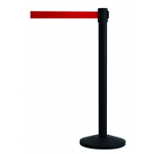 Tensabarrier® Black Post With Red Webbing