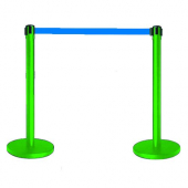 Tensabarrier® Green Post With Blue Webbing