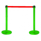Tensabarrier® Green Post With Red Webbing