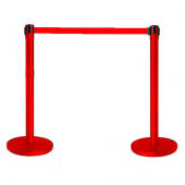 Tensabarrier® Red Post With Red Webbing