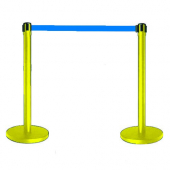 Tensabarrier® Yellow Post With Blue Webbing