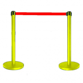 Tensabarrier® Yellow Post With Red Webbing