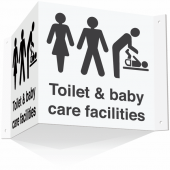 Toilets And Baby Care Facilities 3D Projecting Sign