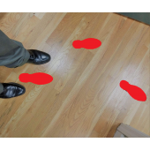 Toughstripe™ Footprints Floor Marking Tape Colour Red