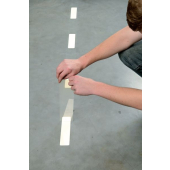 Toughstripe™ White Floor Marking Dashes are self-adhesive type of floor strips which are generally used for being laid onto flooring to create cordoned off areas such as around pallet storage areas, escape routes, equipment and machinery