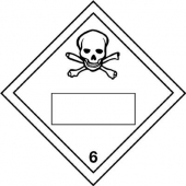 Toxic And Number 6 Hazard Warning Diamond Placards