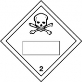 Toxic & 2 Hazard Warning Diamond Placards