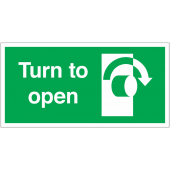 Turn To Open Clockwise Symbol Sign