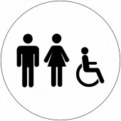 Unisex Accessible Symbol Washroom Sign