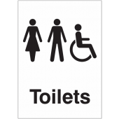 Unisex Accessible Toilet Door Sign